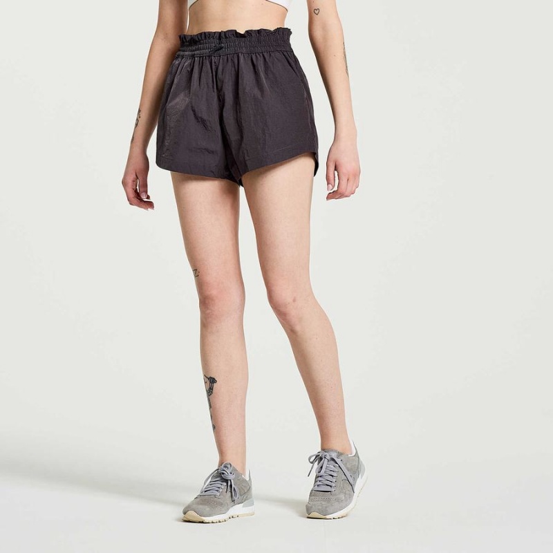 Black Saucony Unwind Women's Shorts | Philippines S63849-G27