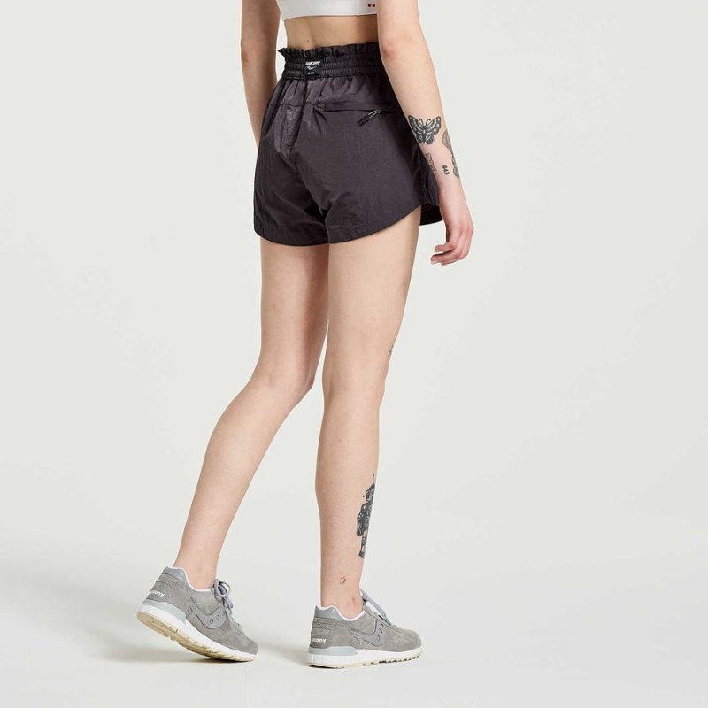 Black Saucony Unwind Women's Shorts | Philippines S63849-G27