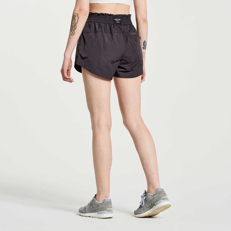 Black Saucony Unwind Women's Shorts | Philippines S63849-G27