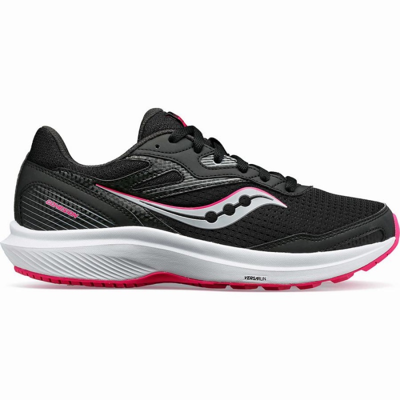 Black / Fuchsia Saucony Cohesion 16 Women\'s Walking Shoes | Philippines S79320-K56