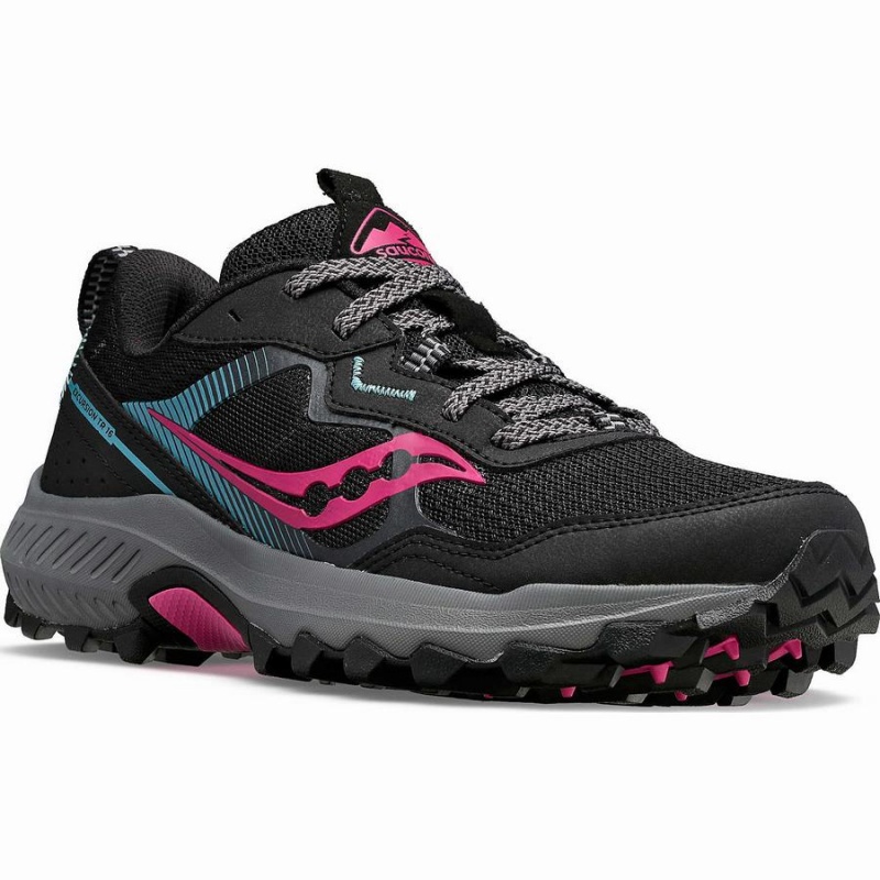 Black / Fuchsia Saucony Excursion TR16 Wide Women's Trail Running Shoes | Philippines S37218-Y36