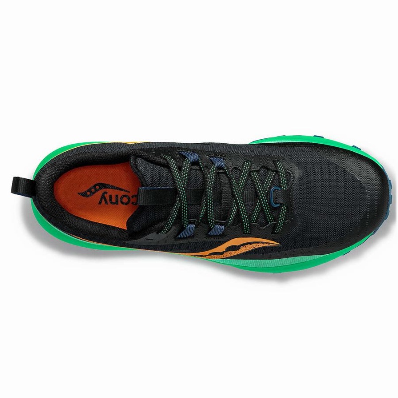 Black / Green Saucony Peregrine 13 Men's Running Shoes | Philippines S30892-X48