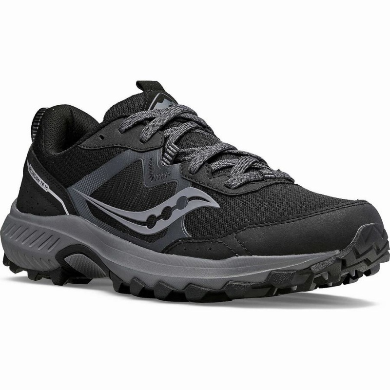 Black / Grey Saucony Excursion TR16 Men's Trail Running Shoes | Philippines S94067-M02