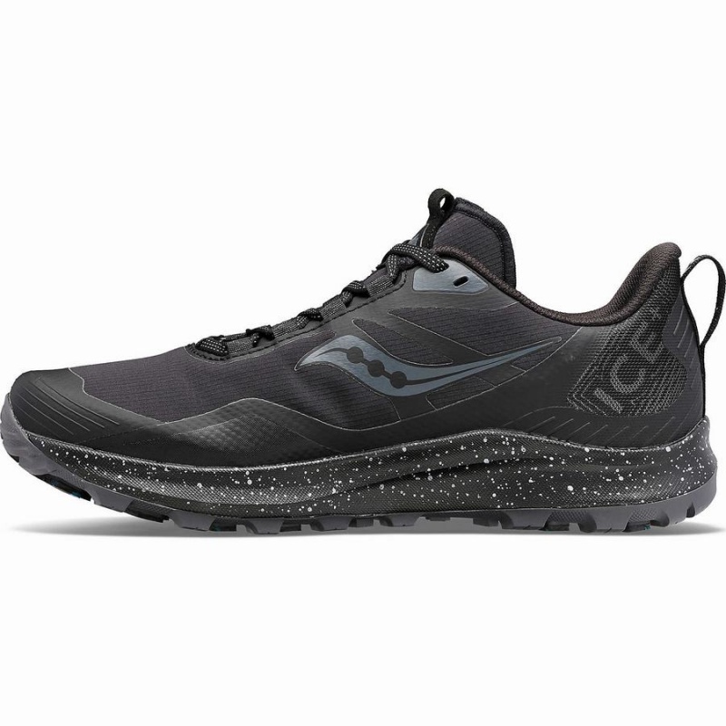 Black / Grey Saucony Peregrine ICE+ 3 Men's Running Shoes | Philippines S28340-P98