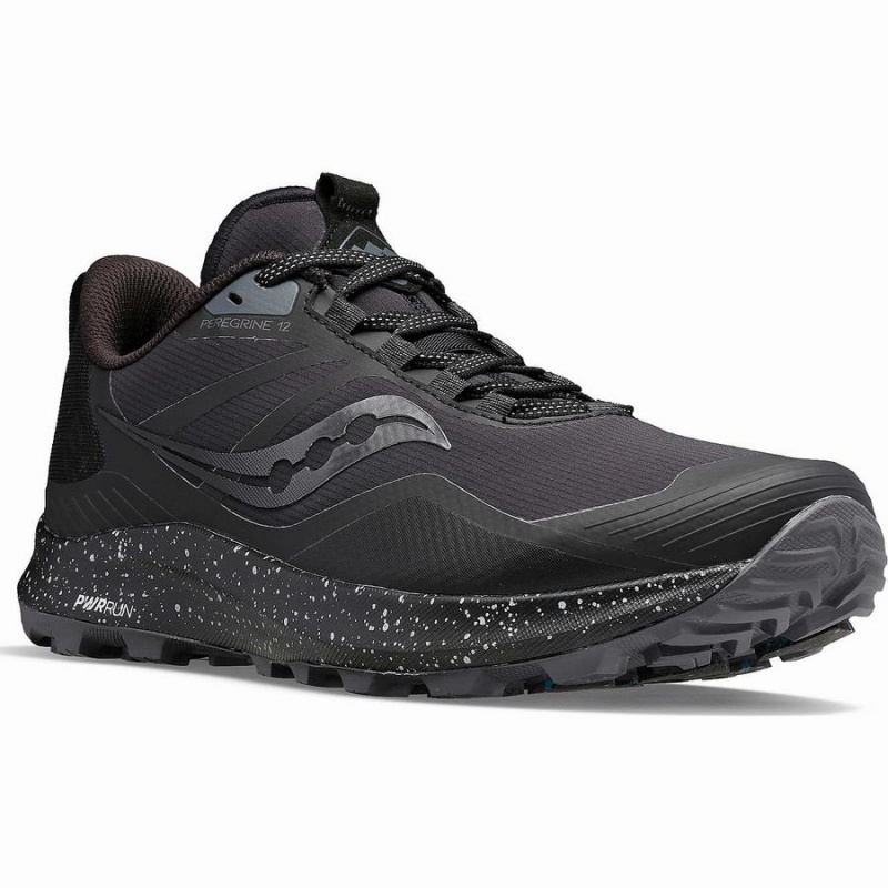 Black / Grey Saucony Peregrine ICE+ 3 Men's Running Shoes | Philippines S28340-P98