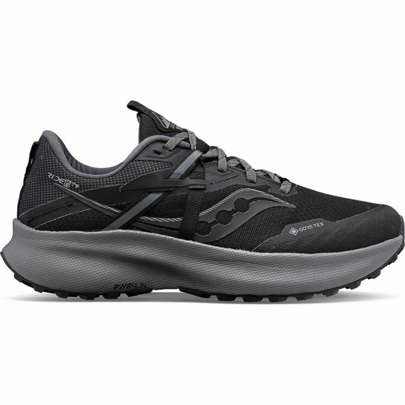 Black / Grey Saucony Ride 15 TR GTX Women\'s Running Shoes | Philippines S06423-R21