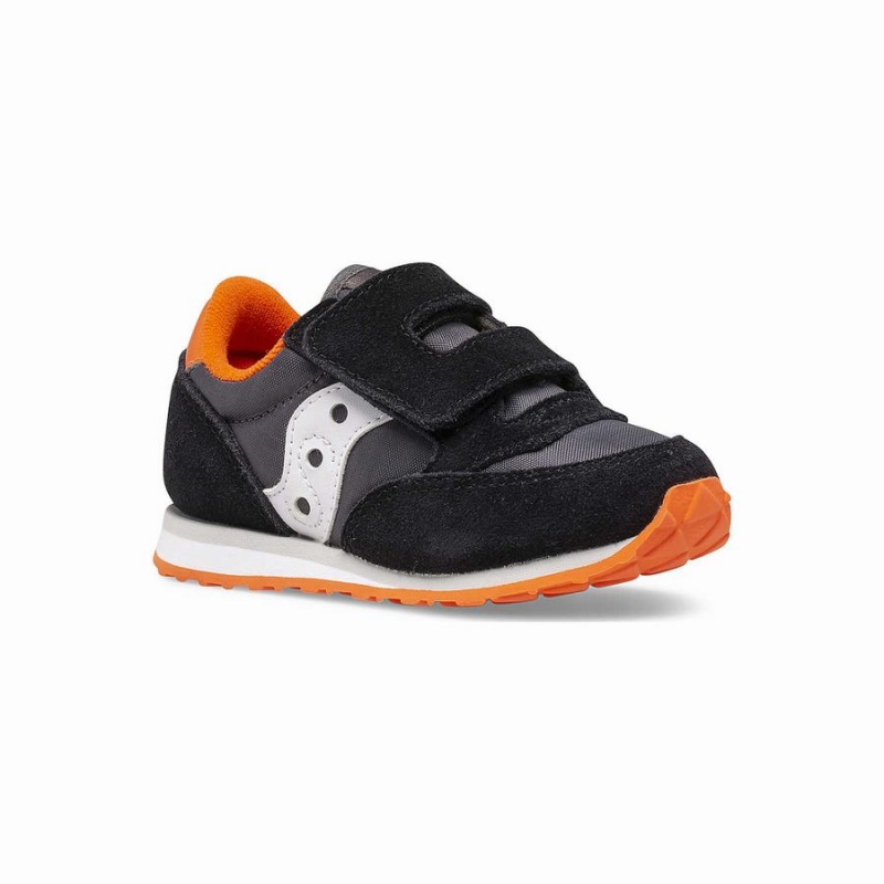 Black / Grey / Orange Saucony Baby Jazz Hook & Loop Kids' Sneakers | Philippines S82641-F80