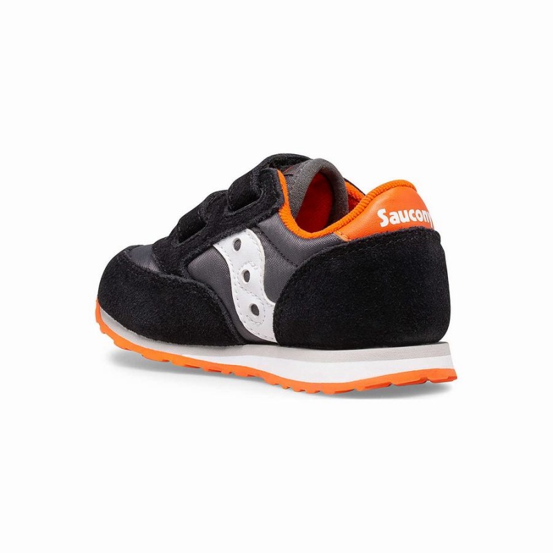 Black / Grey / Orange Saucony Baby Jazz Hook & Loop Kids' Sneakers | Philippines S82641-F80