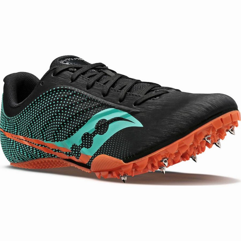 Black / Mint Saucony Spitfire 5 Men's Track Spikes | Philippines S62918-X47