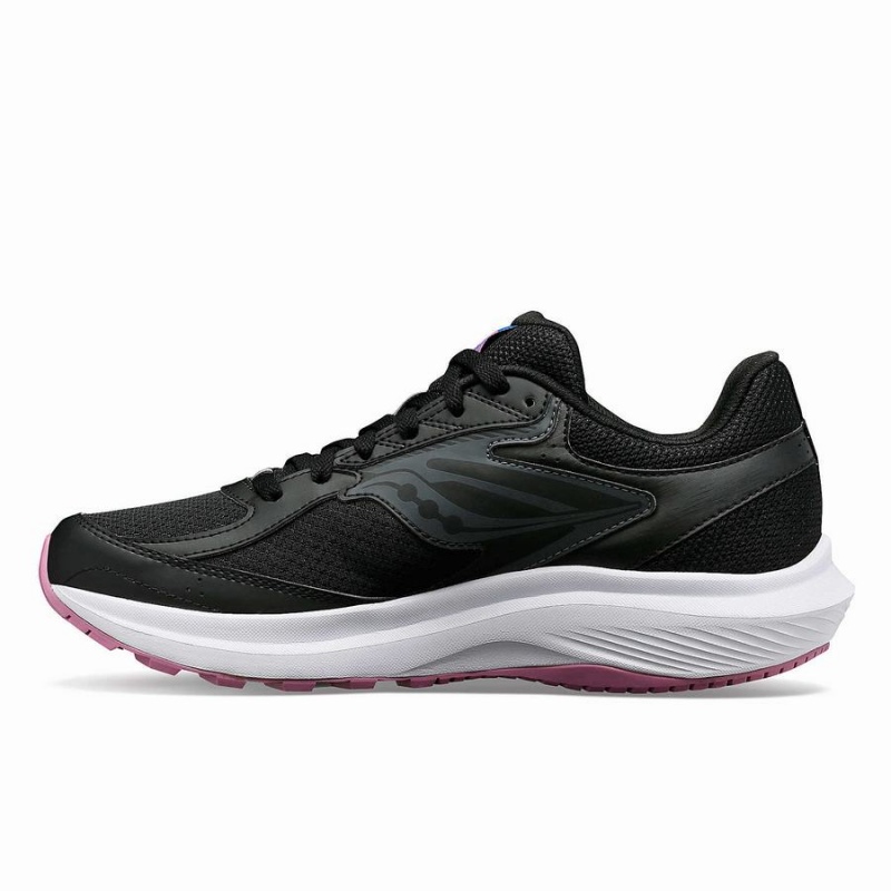 Black / Purple Saucony Cohesion 17 Wide Women's Running Shoes | Philippines S63509-P79