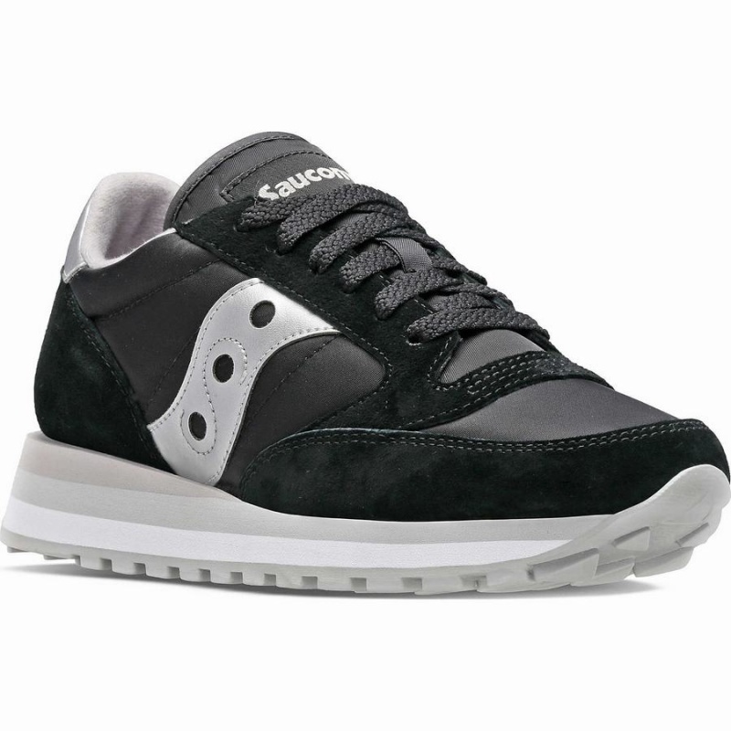 Black / Silver Saucony Jazz Triple Women's Sneakers | Philippines S07352-R65