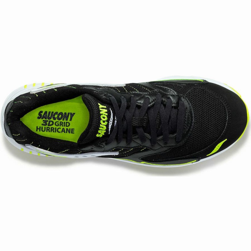 Black / White Saucony 3D Grid Hurricane Men's Sneakers | Philippines S20659-W39