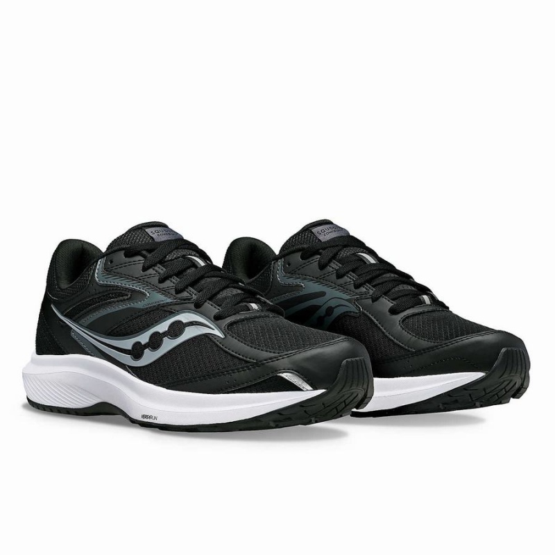 Black / White Saucony Cohesion 17 Wide Men's Running Shoes | Philippines S08795-K06