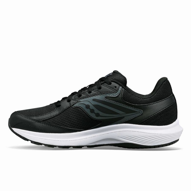 Black / White Saucony Cohesion 17 Wide Men's Running Shoes | Philippines S08795-K06