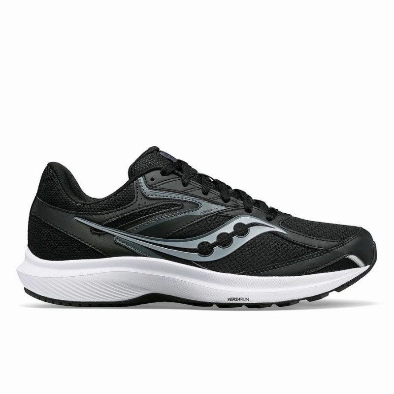 Black / White Saucony Cohesion 17 Wide Men\'s Running Shoes | Philippines S08795-K06