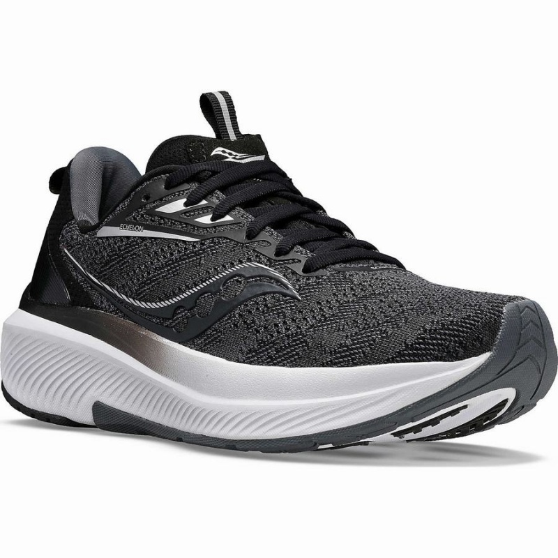 Black / White Saucony Echelon 9 Men's Running Shoes | Philippines S90523-C58