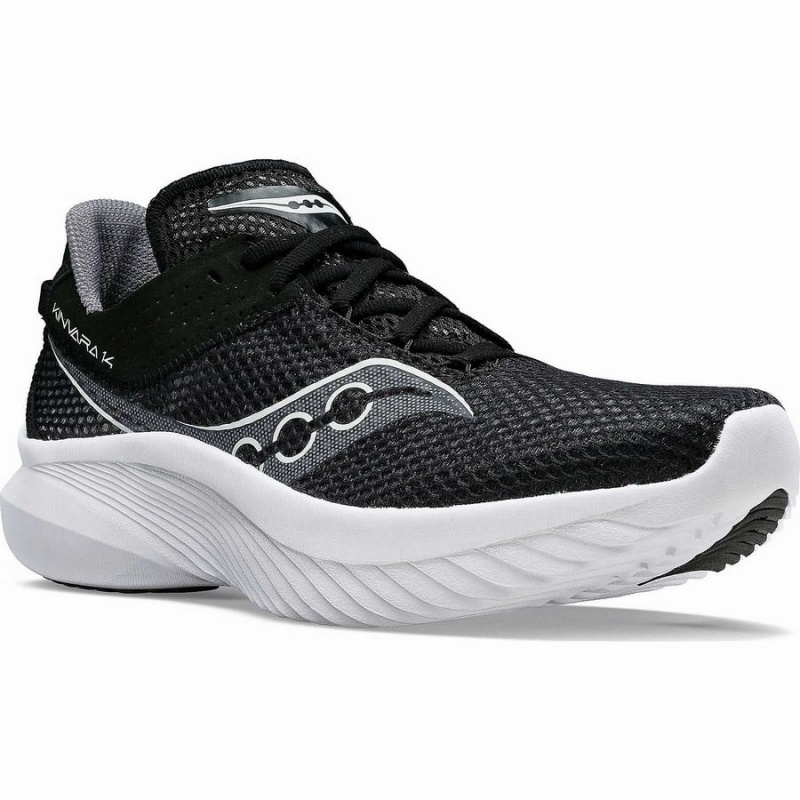 Black / White Saucony Kinvara 14 Men's Running Shoes | Philippines S50724-M70