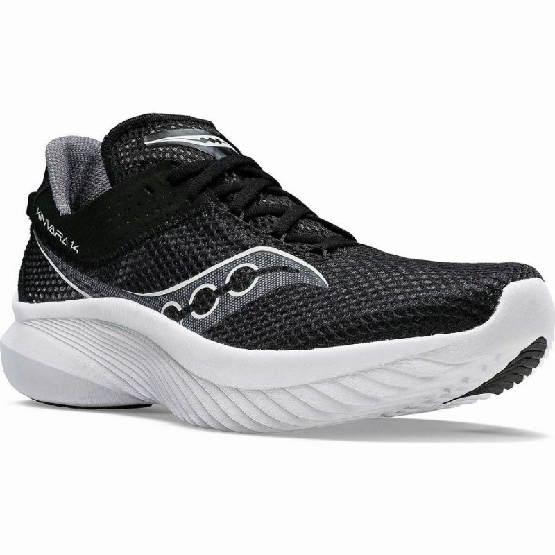 Black / White Saucony Kinvara 14 Wide Men's Running Shoes | Philippines S47108-M05