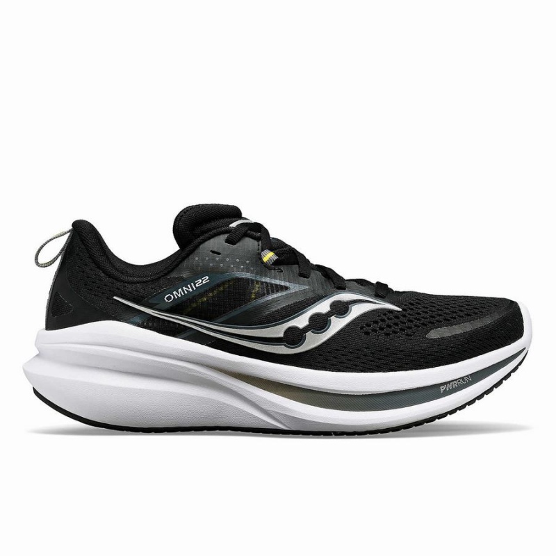 Black / White Saucony Omni 22 Men\'s Running Shoes | Philippines S49632-M07