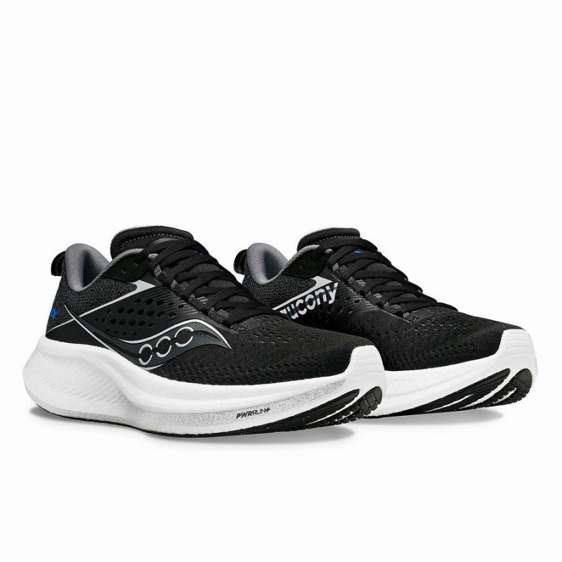 Black / White Saucony Ride 17 Men's Running Shoes | Philippines S21946-A21