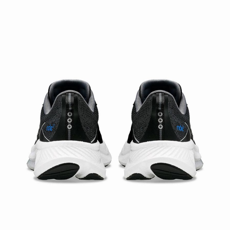 Black / White Saucony Ride 17 Men's Running Shoes | Philippines S21946-A21