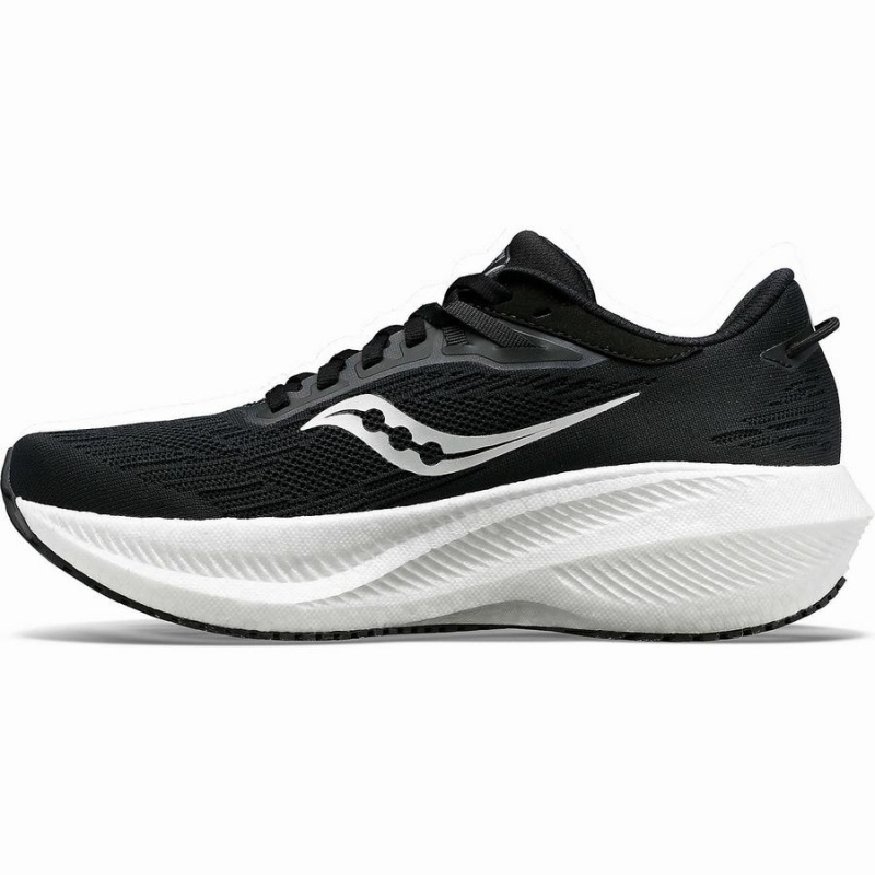 Black / White Saucony Triumph 21 Men's Running Shoes | Philippines S92846-F31