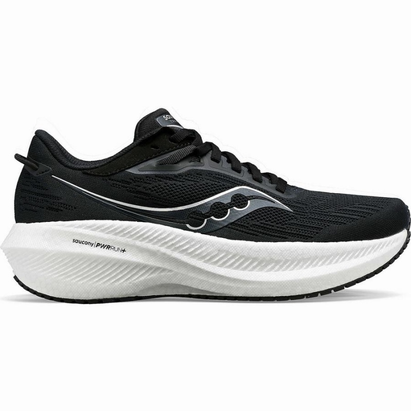 Black / White Saucony Triumph 21 Men\'s Running Shoes | Philippines S92846-F31