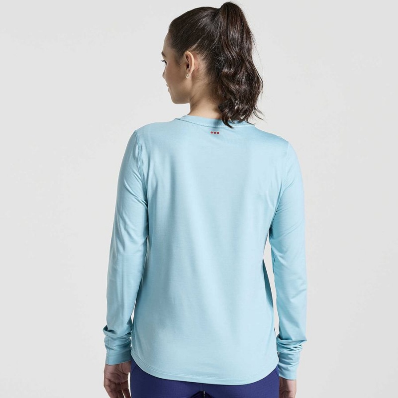 Blue Saucony Boulder Baselayer Women's Tops | Philippines S23870-B78