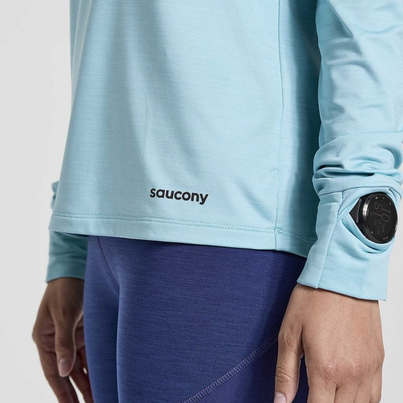 Blue Saucony Boulder Baselayer Women's Tops | Philippines S23870-B78