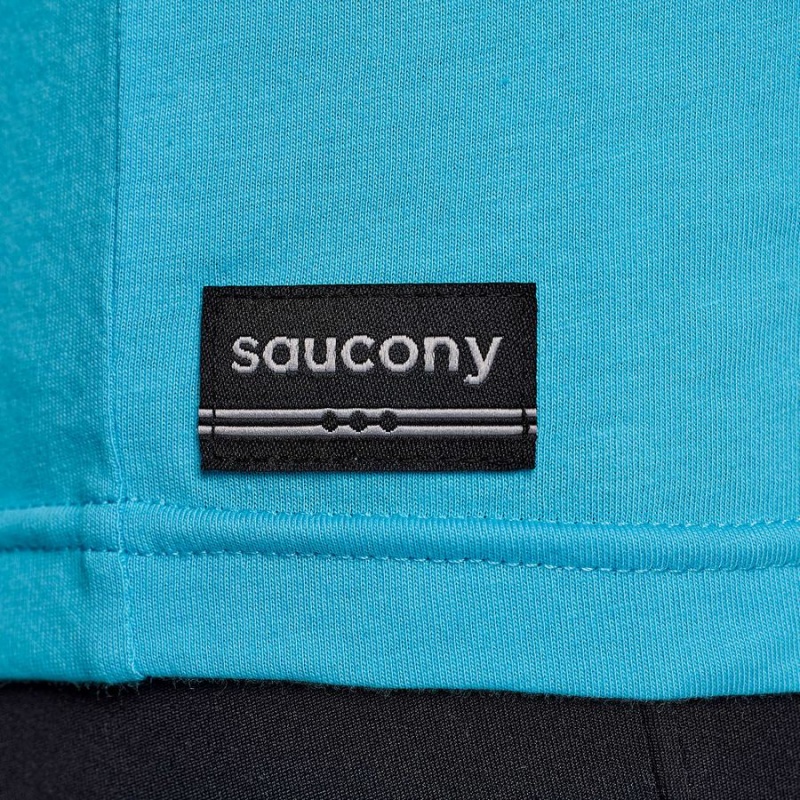 Blue Saucony Chicago Rested Women's T Shirts | Philippines S18460-V07