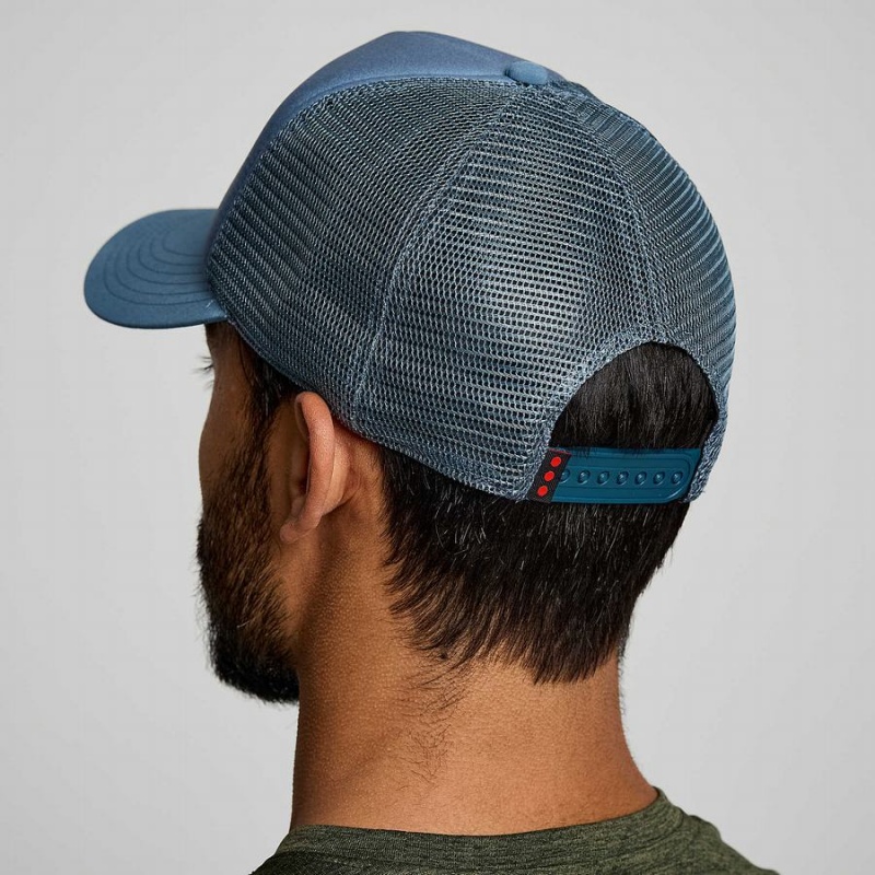 Blue Saucony Foamie Trucker Men's Hats | Philippines S17056-A72