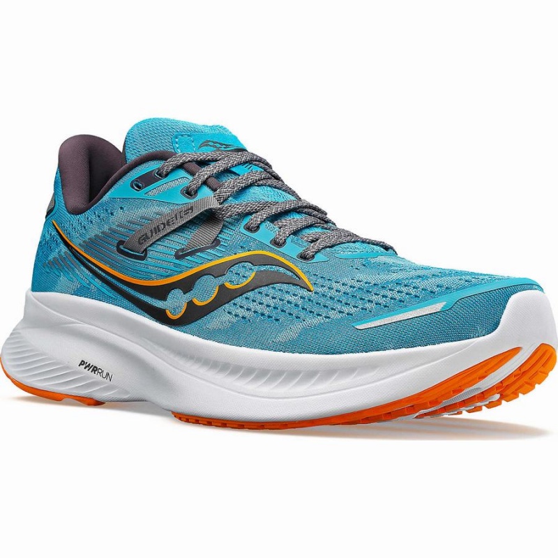 Blue Saucony Guide 16 Wide Men's Running Shoes | Philippines S21948-G29