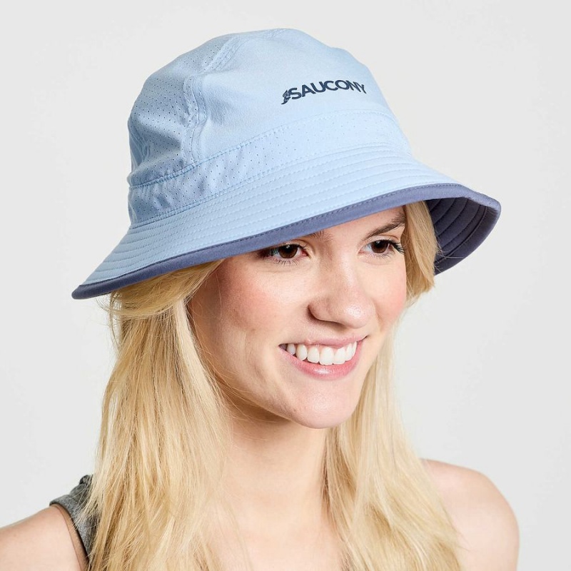 Blue Saucony Outpace Bucket Men\'s Hats | Philippines S20945-M24