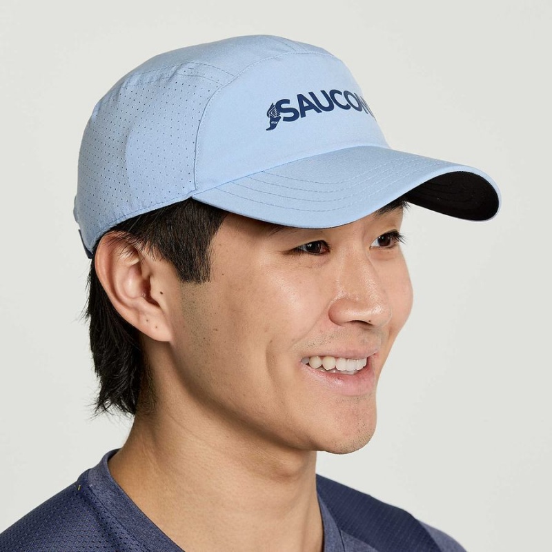 Blue Saucony Outpace Men's Hats | Philippines S65018-V93