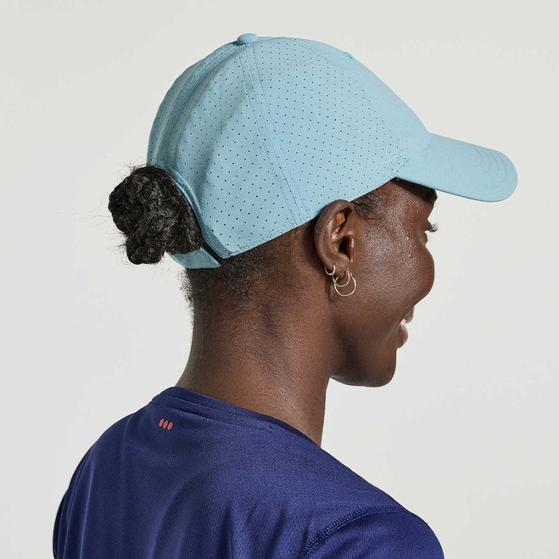 Blue Saucony Outpace Petite Women's Hats | Philippines S65092-Z96