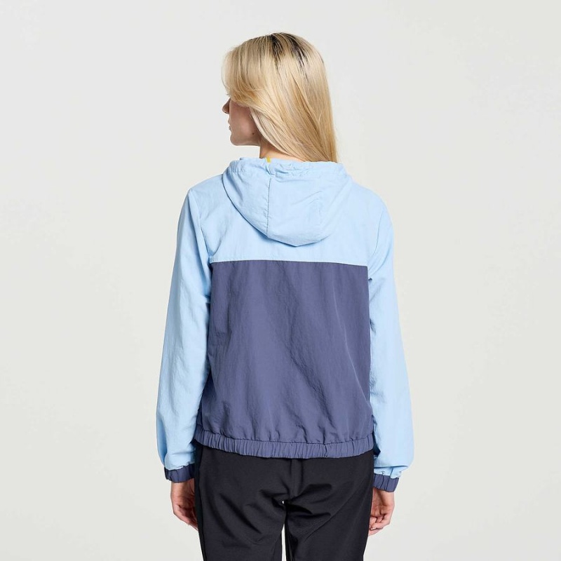 Blue Saucony Rested Anorak Women's Tops | Philippines S54761-L91