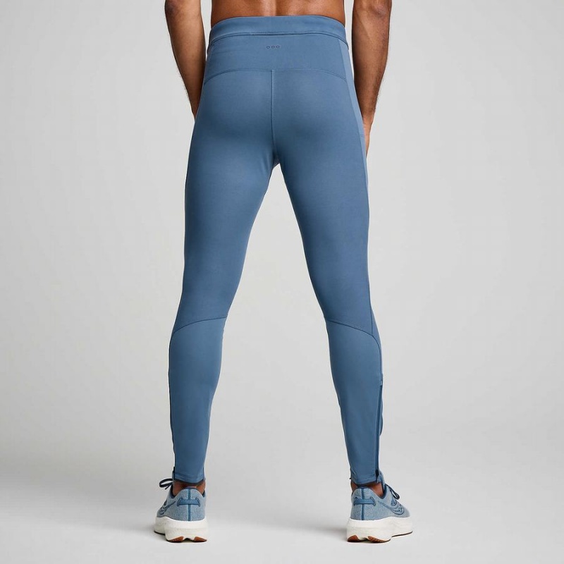 Blue Saucony Runshield Men's Tight | Philippines S53874-D76