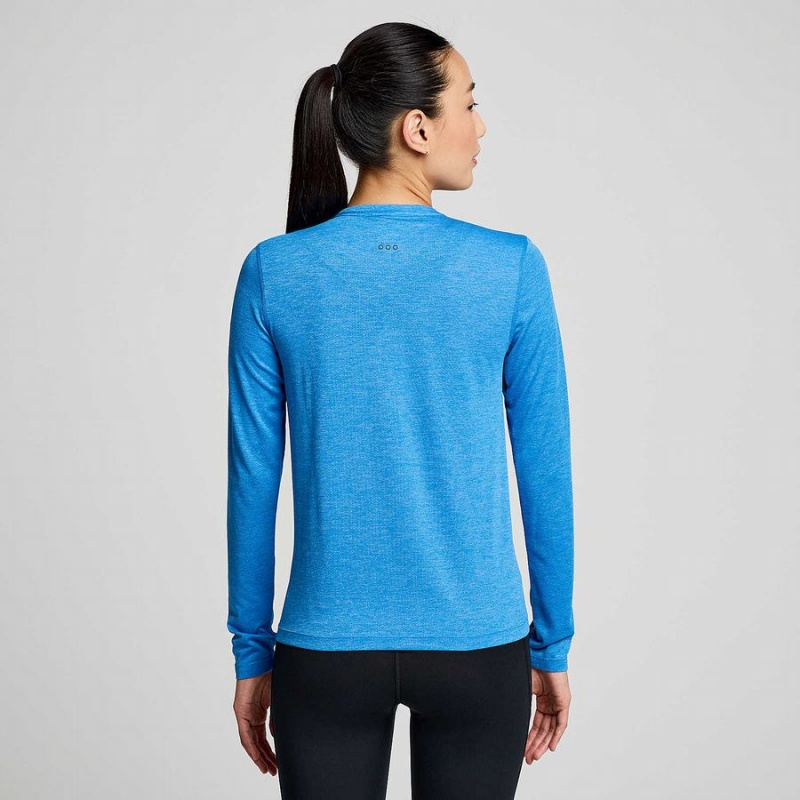 Blue Saucony Stopwatch Long Sleeve Women's T Shirts | Philippines S54918-N85