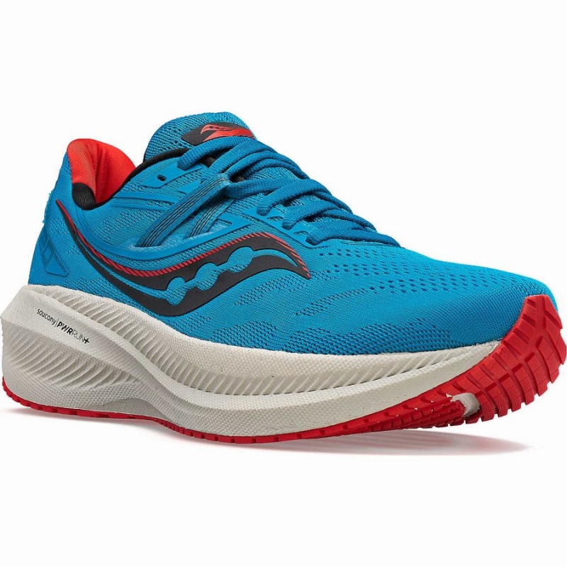 Blue Saucony Triumph 20 Men's Running Shoes | Philippines S63215-F02