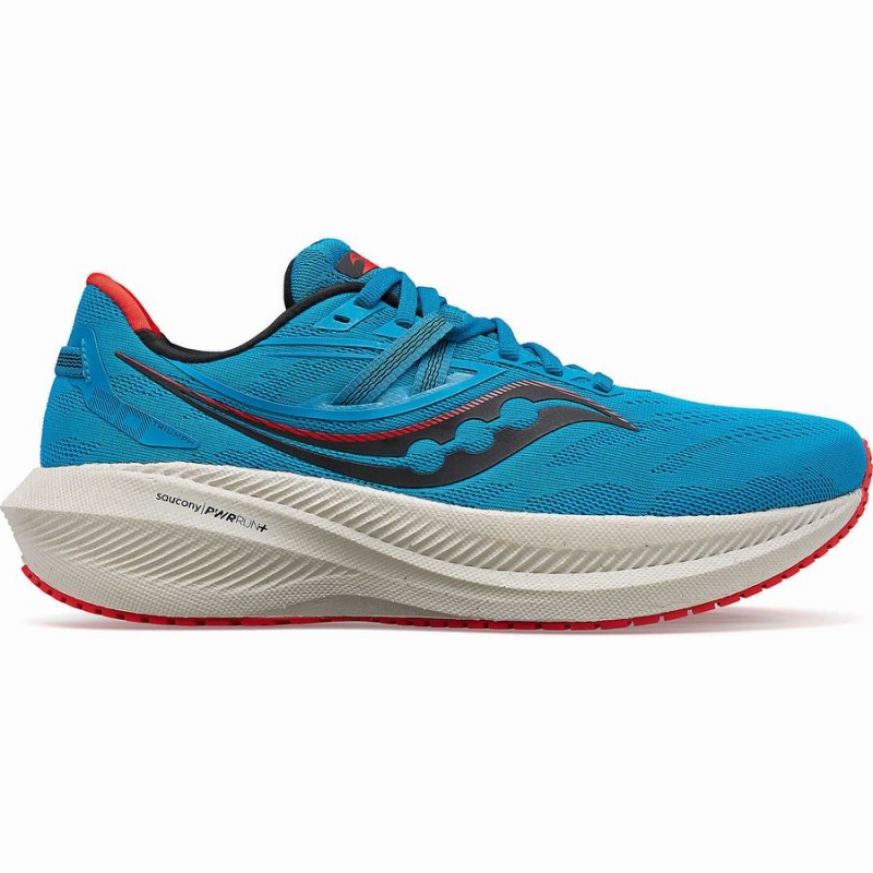 Blue Saucony Triumph 20 Men\'s Running Shoes | Philippines S63215-F02