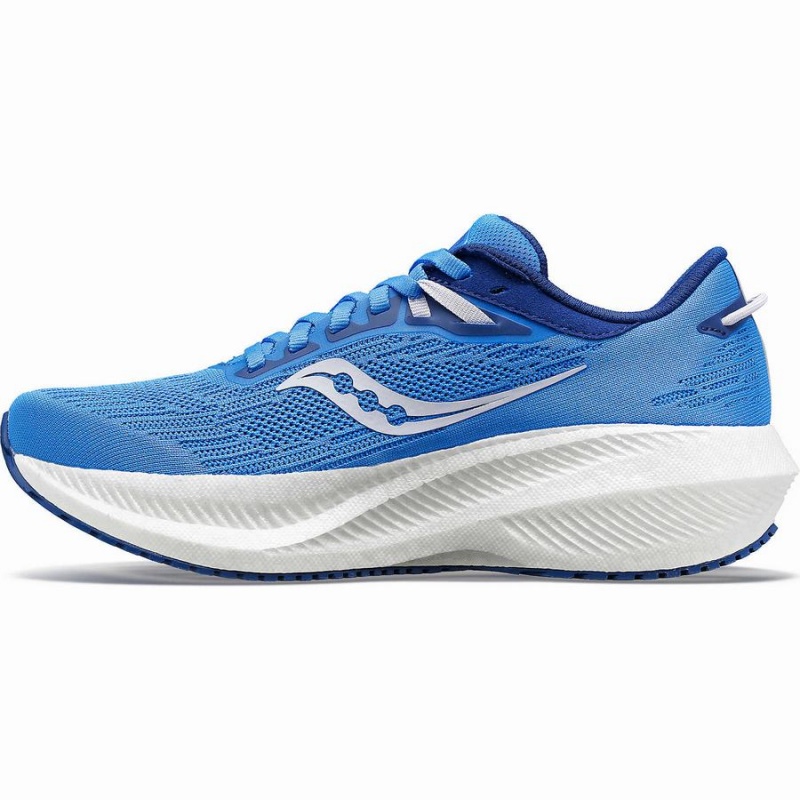 Blue Saucony Triumph 21 Wide Women's Running Shoes | Philippines S21376-G40