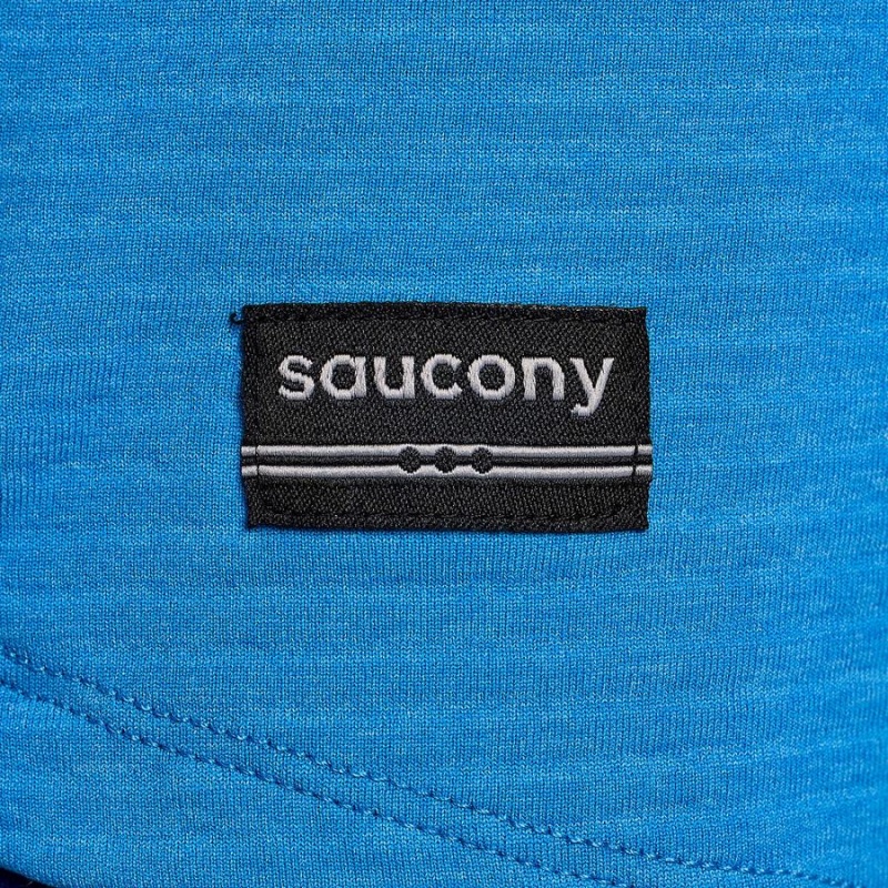 Blue Saucony Triumph 3D 1/2 Zip Women's Tops | Philippines S70659-Y25