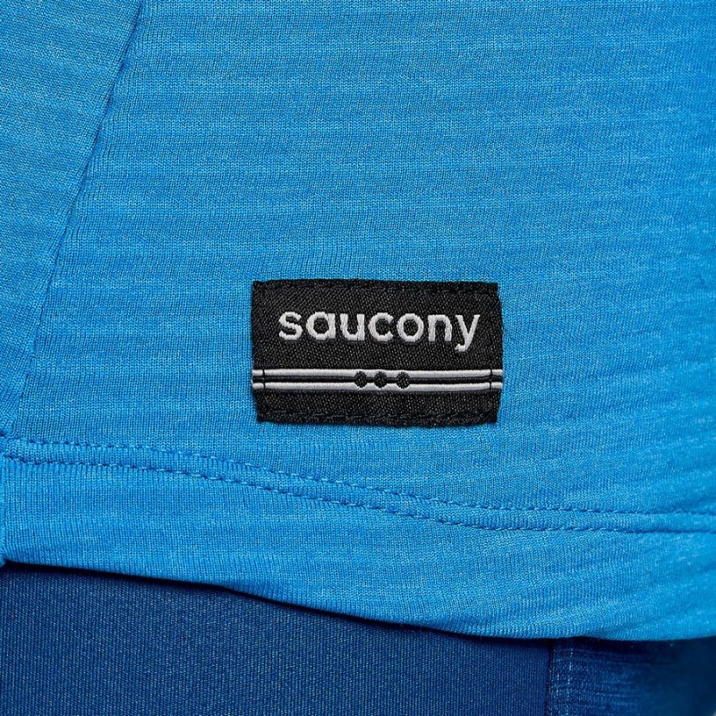 Blue Saucony Triumph 3D Crew Women's T Shirts | Philippines S56820-J46