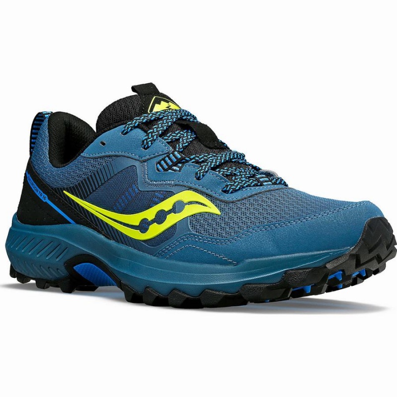 Blue / Black Saucony Excursion TR16 Men's Trail Running Shoes | Philippines S17346-Y92