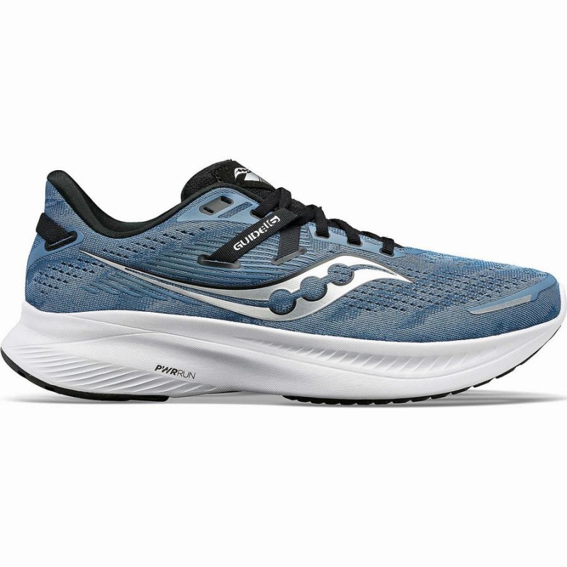 Blue / Black Saucony Guide 16 Men\'s Running Shoes | Philippines S63159-A83