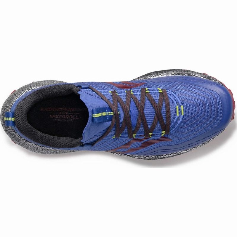 Blue / Brown Saucony Endorphin Trail Men's Trail Running Shoes | Philippines S29158-Q41