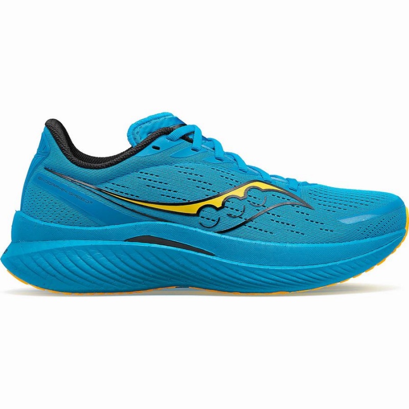 Blue / Gold Saucony Endorphin Speed 3 Men\'s Running Shoes | Philippines S65793-R52