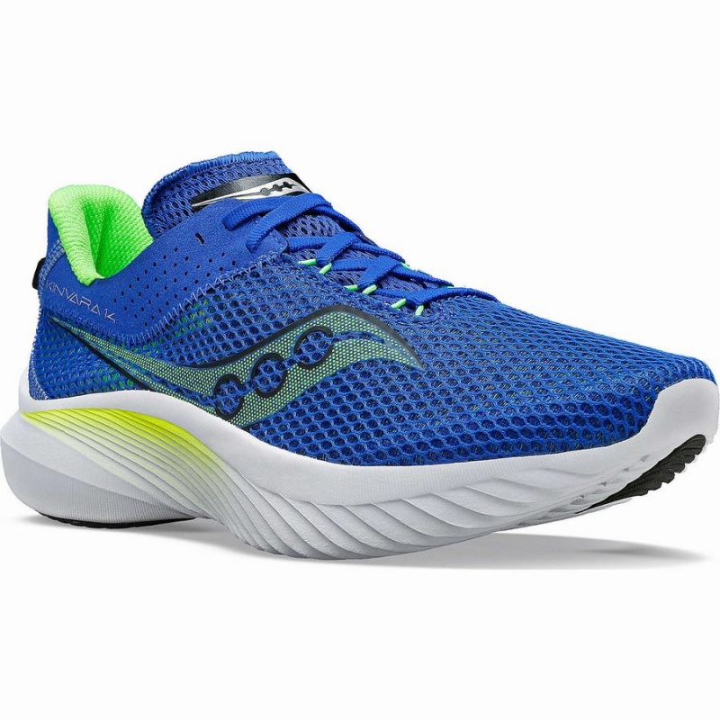 Blue / Green Saucony Kinvara 14 Men's Running Shoes | Philippines S89471-T47