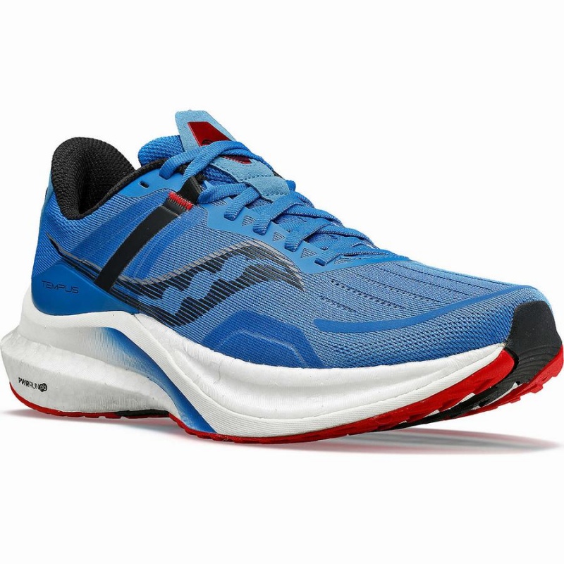 Blue / Red Saucony Tempus Men's Running Shoes | Philippines S48032-V48