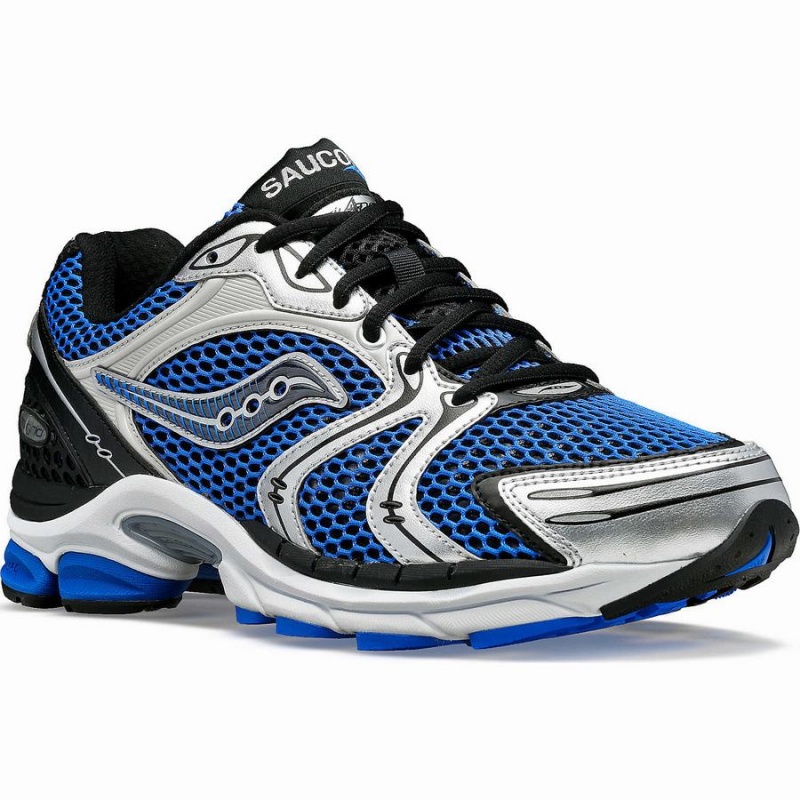 Blue / Silver Saucony ProGrid Triumph 4 Men's Sneakers | Philippines S82159-V20